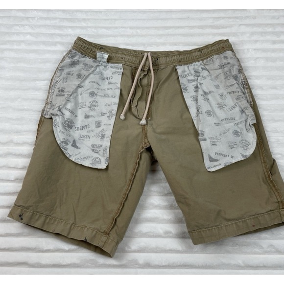 Teamspirit Men's Comfy Casual Pull On Shorts Khaki Size Large 100% Cotton Preppy - Picture 11 of 11